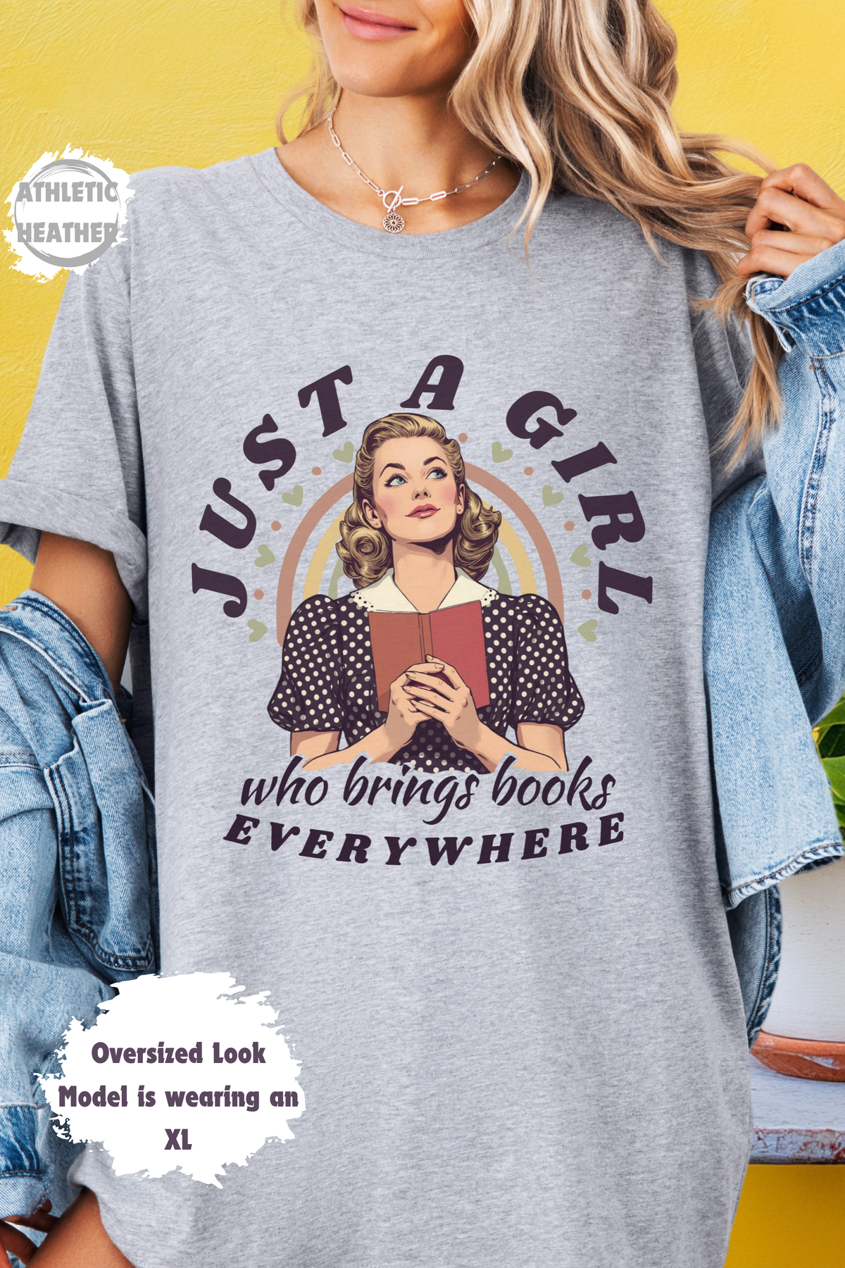 Just a Girl Who Brings Books Everywhere Bookish Pinup Girl