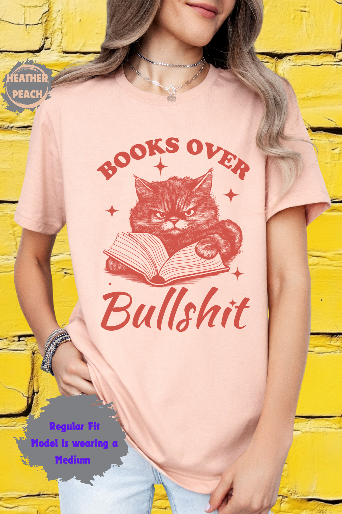 Cat Lovers Books over Bullshit Funny Literary Humor