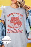Cat Lovers Books over Bullshit Funny Literary Humor