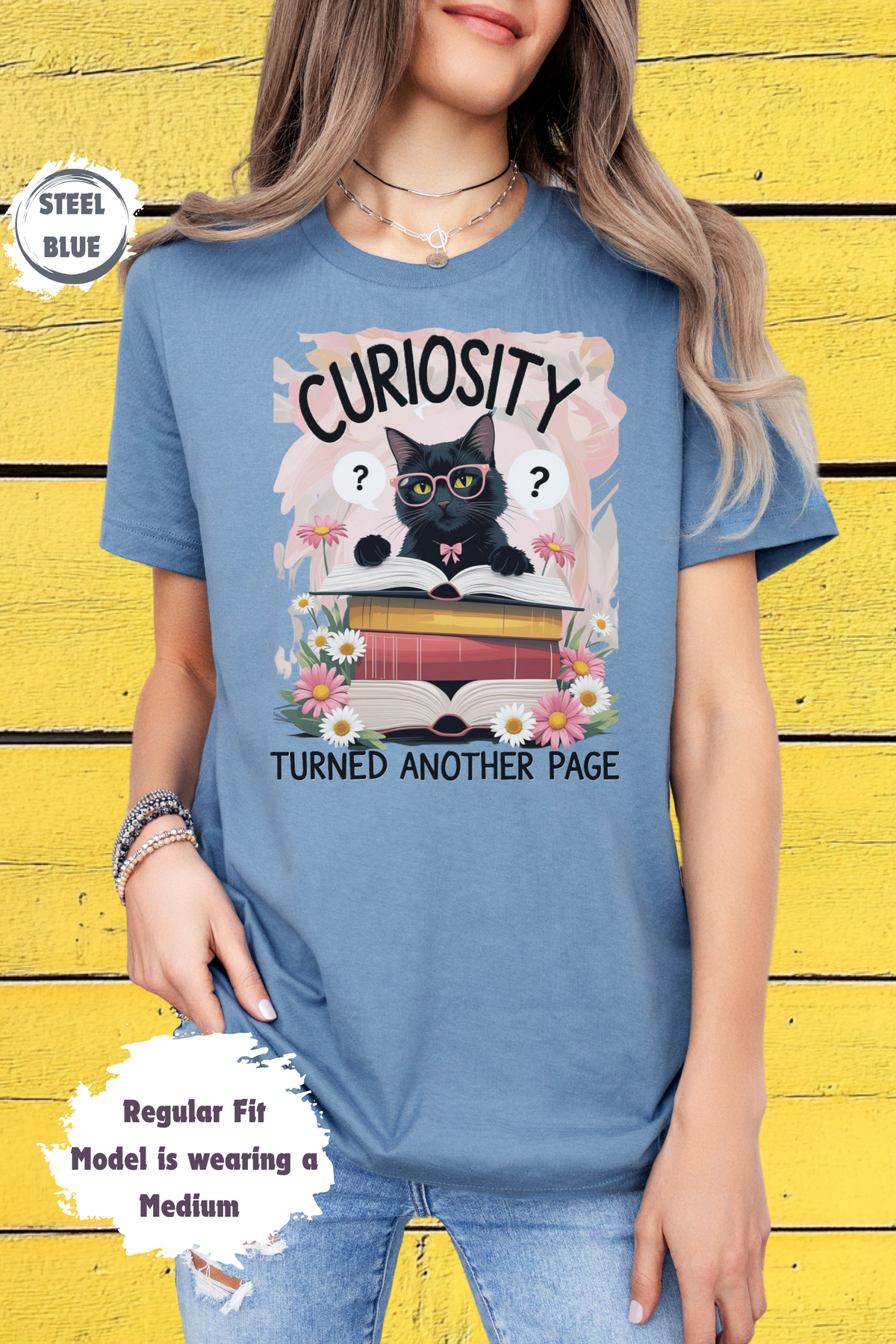 Curious Black Cat Book Reader Curiosity Turned Another Page Bookworm