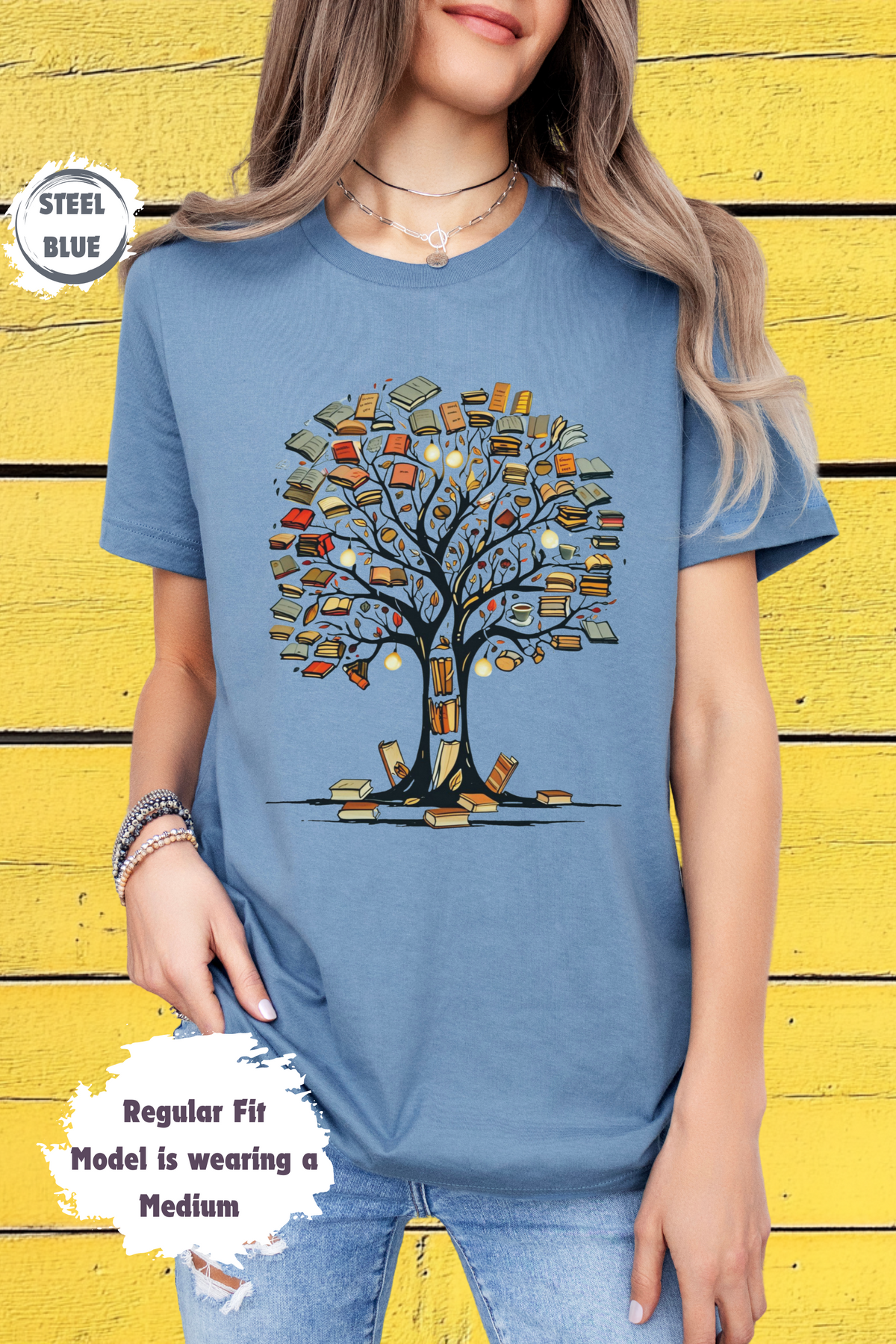 Bookworm Tree of Books Knowledge Lovers Bibliophiles Literary