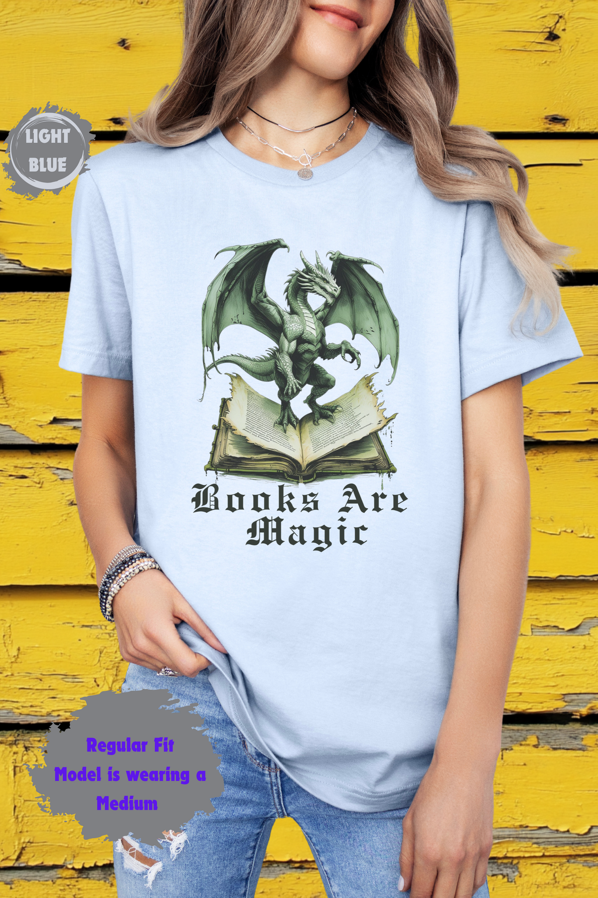 Dragon Fantasy Reader Books are Magic Mythical Creature Bookworm