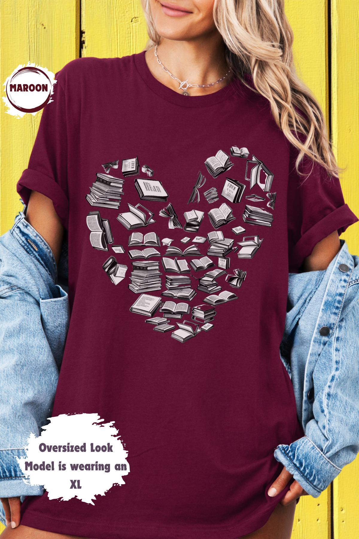 Book Lover Reading Shirt Heart of Books