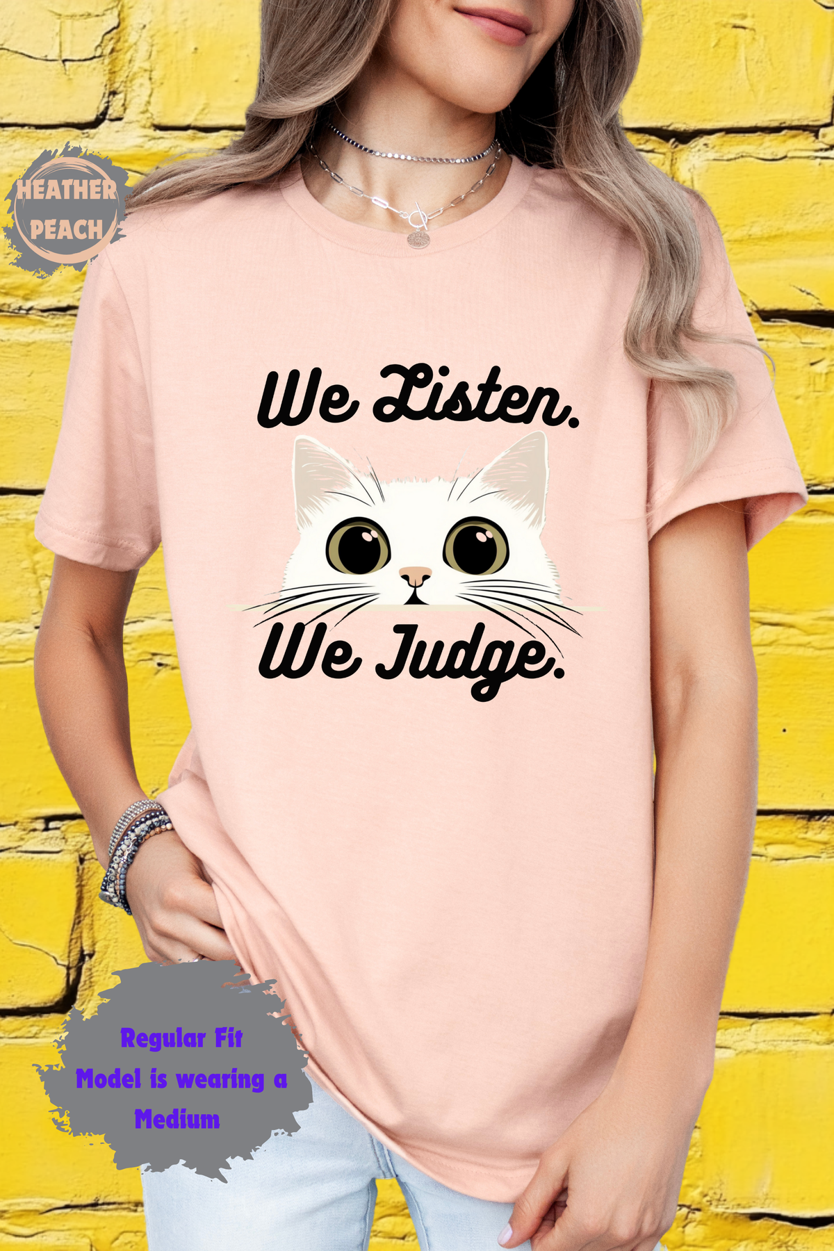 Cat Eyes We Listen We Judge Graphic Cat Top #welistenandwedontjudge #wlawdj