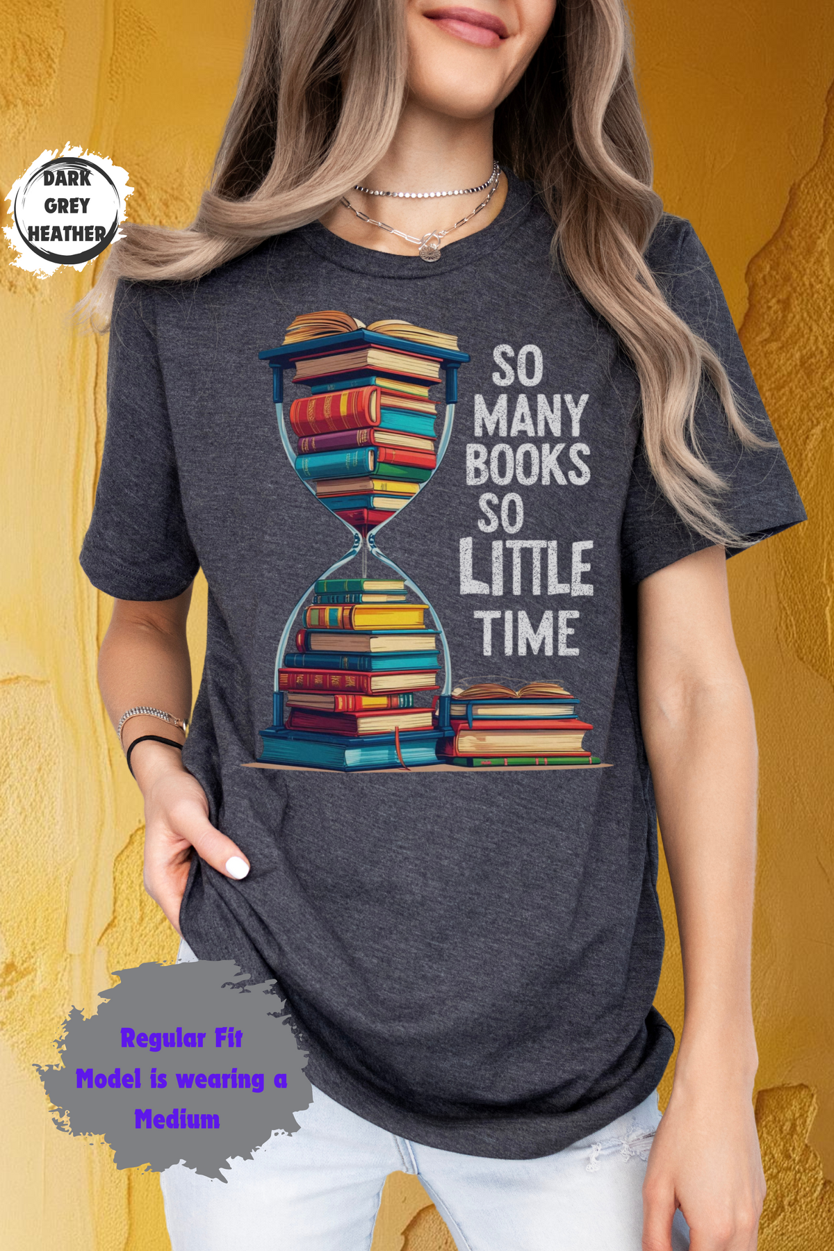 So many Books so little time Hourglass T-shirt Books Lover Gift Reading Tee Bookworm Shirt Literary Gift Short Sleeve Tee Unisex Jersey Tee