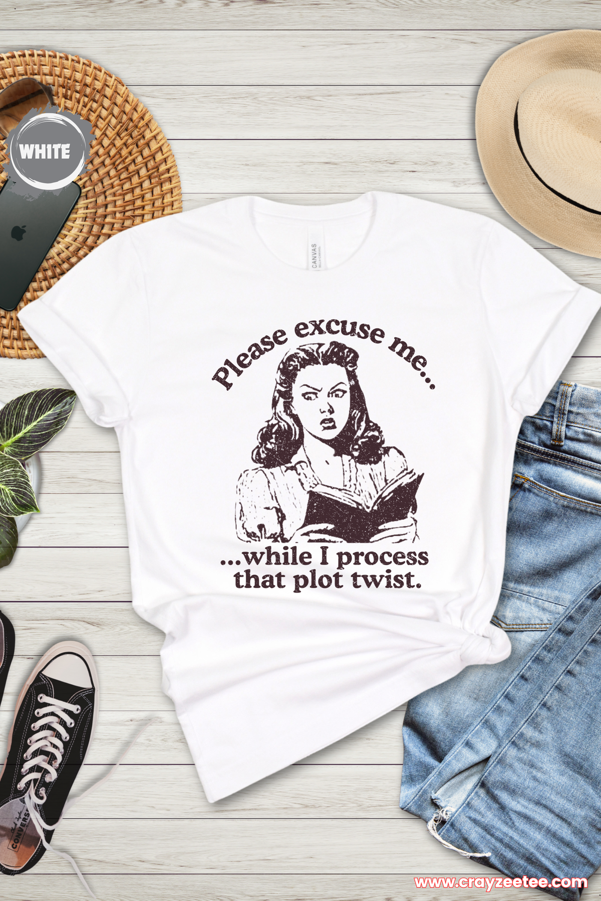 Please excuse me while I process that plot twist Pinup Girl Reading