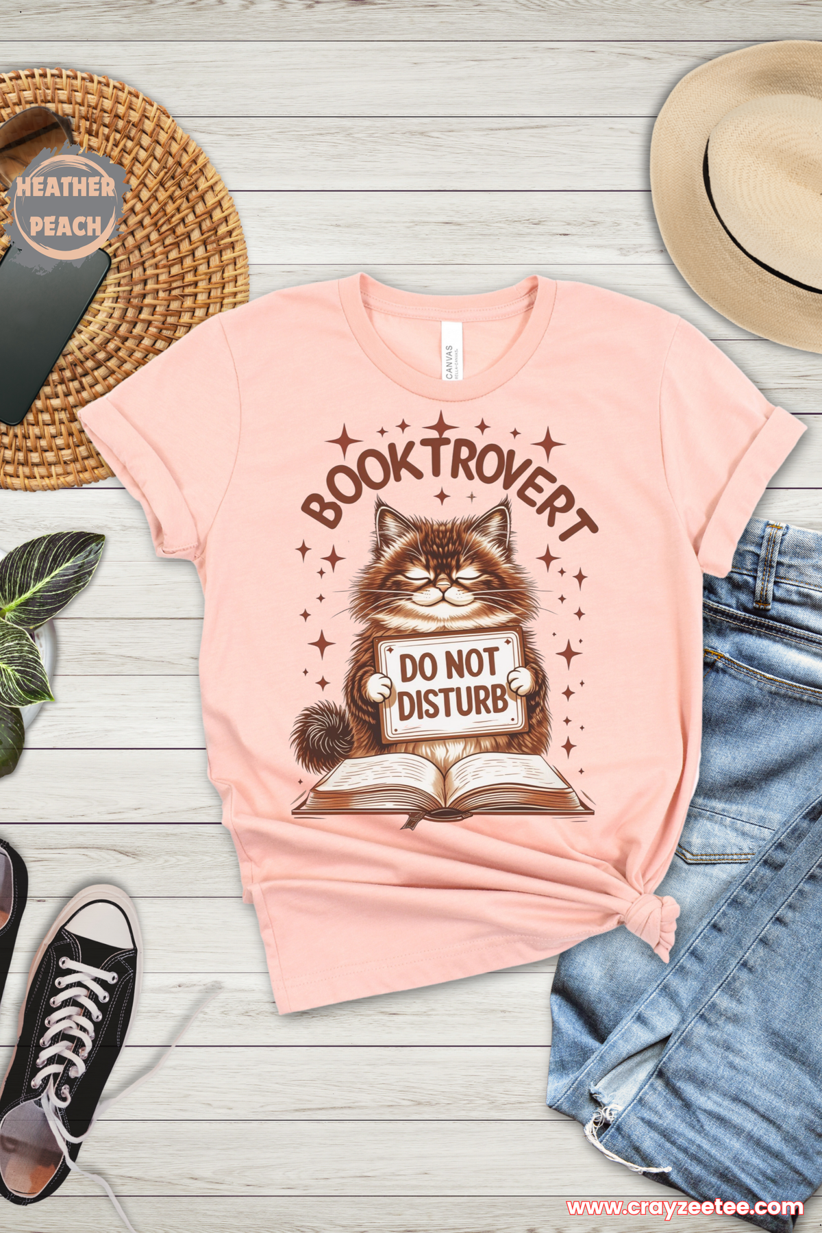 Booktrovert Do Not Disturb Kitten Reading Book Lover