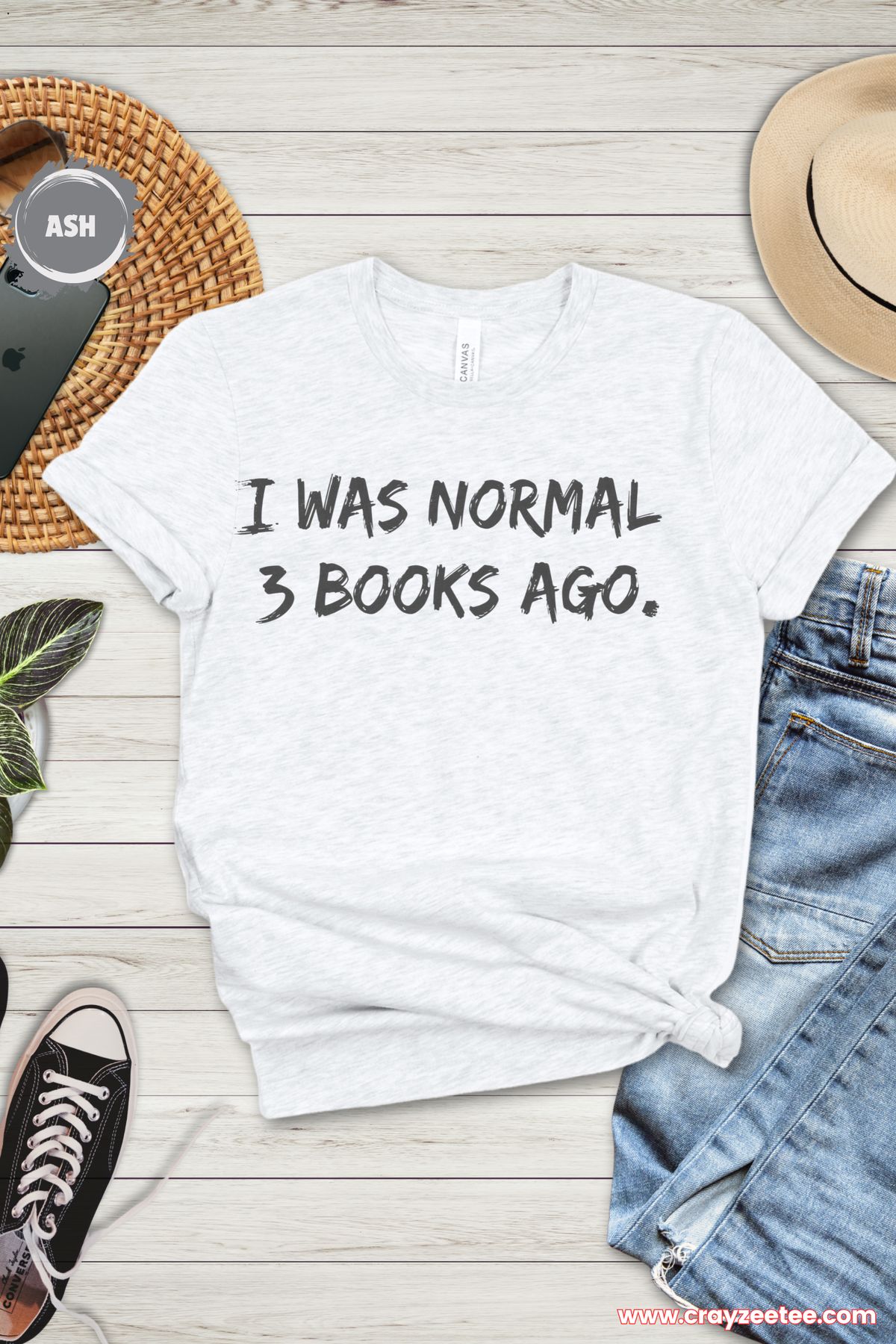 I Was Normal 3 Books Ago T Shirt bold reader Shirt Top bibliophile Gift statement design for book lovers
