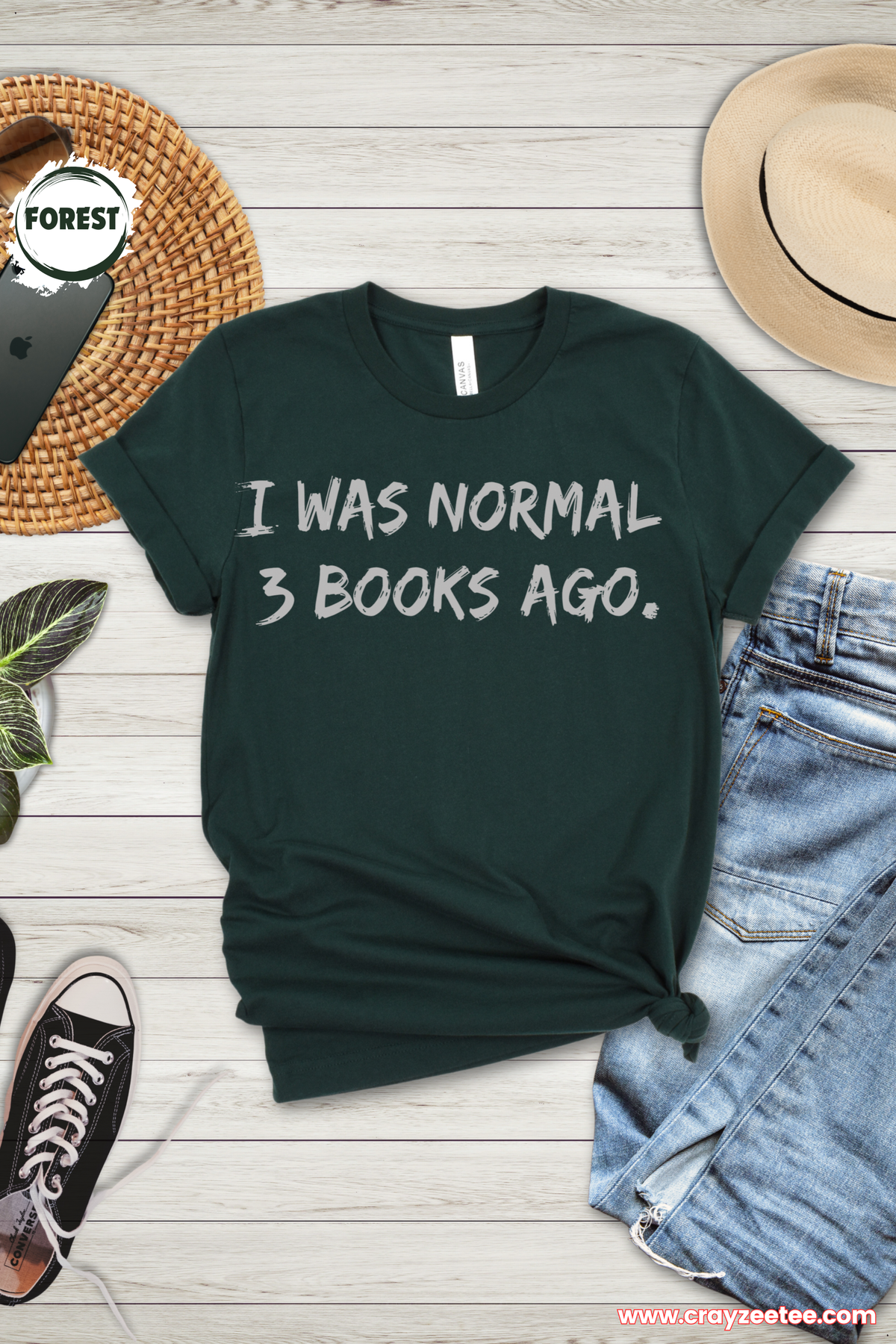 I Was Normal 3 Books Ago T Shirt bold reader Shirt Top bibliophile Gift statement design for book lovers