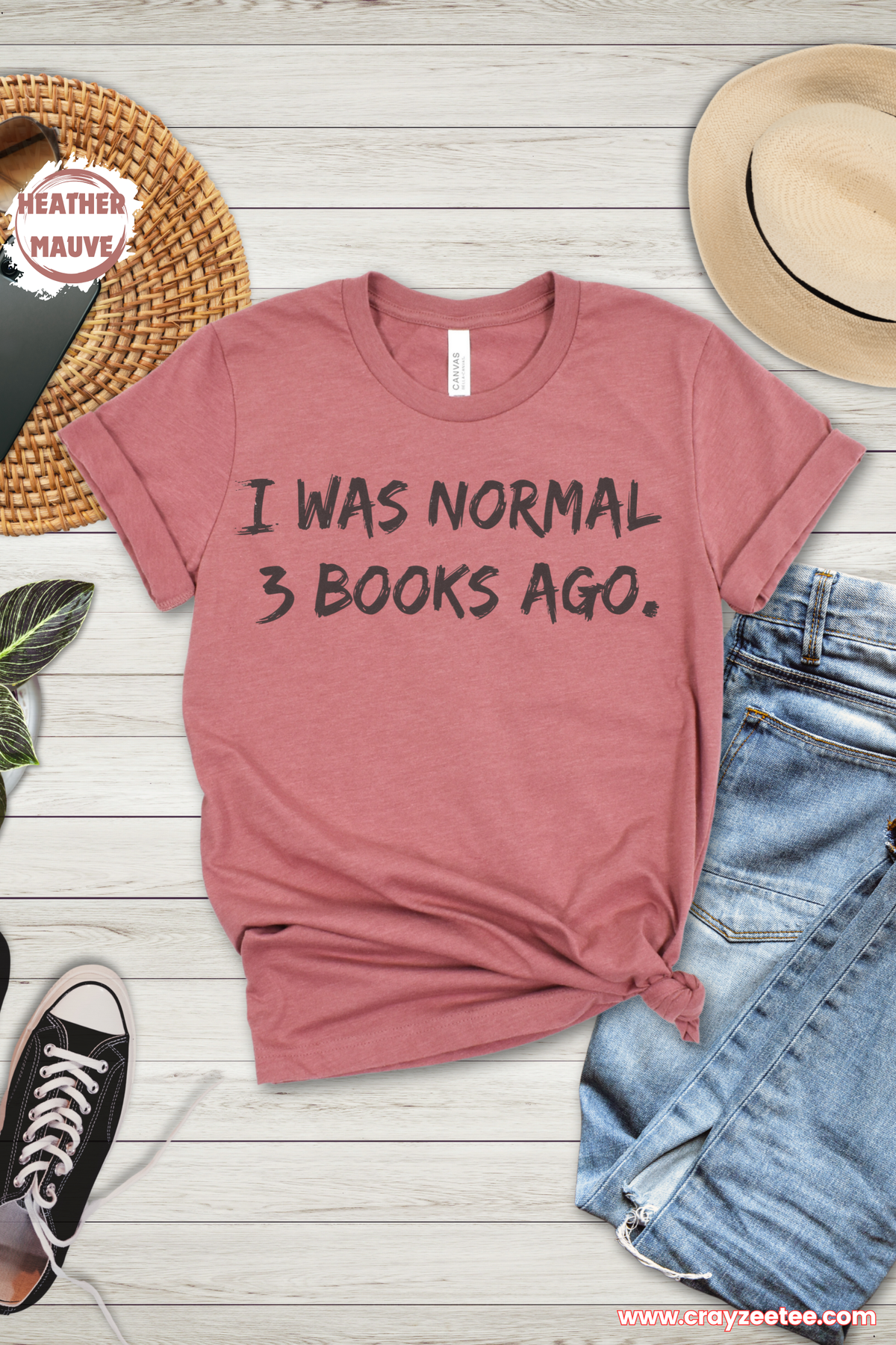 I Was Normal 3 Books Ago T Shirt bold reader Shirt Top bibliophile Gift statement design for book lovers